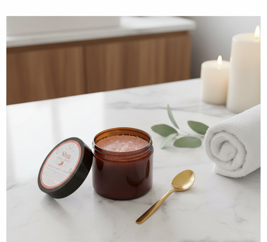 A Nourishing Shea Butter Body Scrub – Natural Exfoliation & Deep Moisture